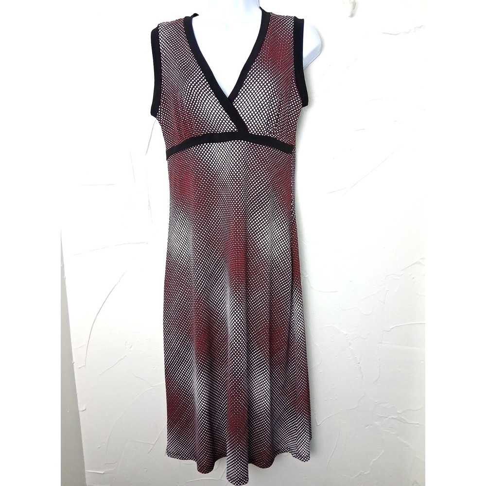 Vintage Y2K Baby Doll Geo Print Abstract Midi Dress Size Medium USA Indie Sleaze